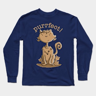 Purrfect Mommy Cat and Kittens Long Sleeve T-Shirt